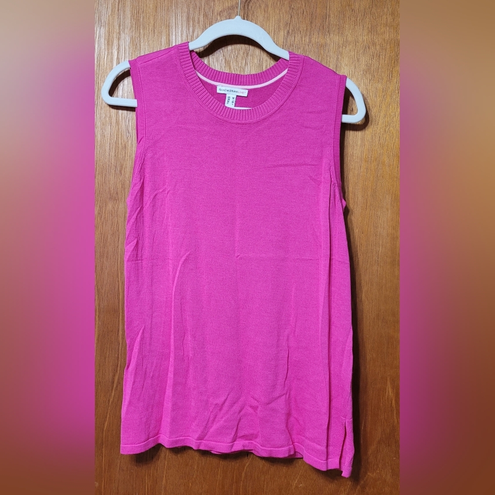 Isaac Mizrahi Live Pink Sleeveless Top Size Small (0032)
